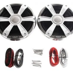 Fusion SG-FL77SPC Signature Marine Speakers With LED 7.7in 280W Chrome -Seasound Electronics Store 010 01428 11 6
