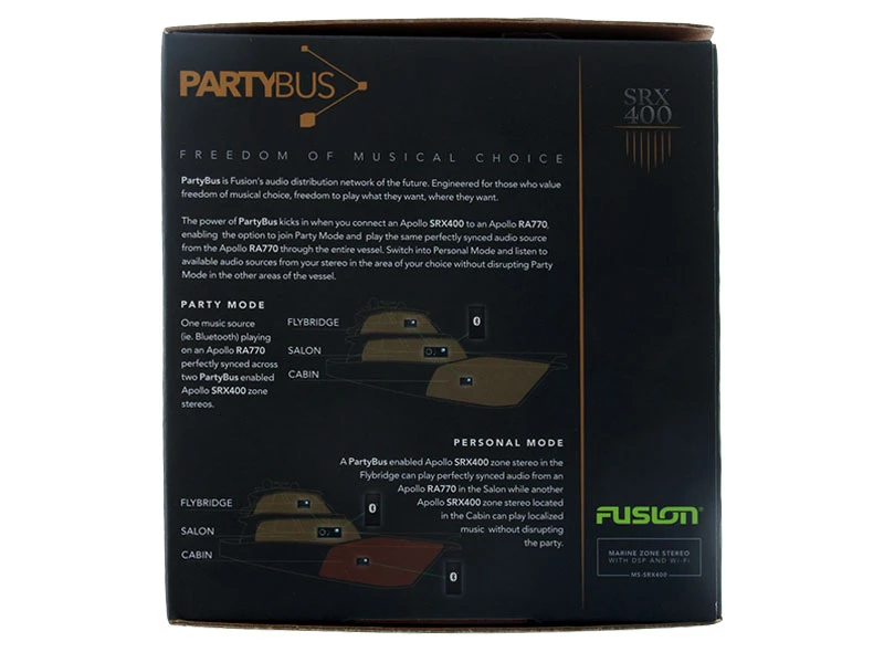 Fusion MS-SRX400 Apollo Marine Zone Stereo With Built-In Wi-Fi 4 Fusion MS-SRX400 Apollo Marine Zone Stereo With Built-In Wi-Fi - Image 4
