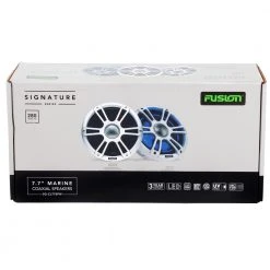 Fusion Signature 2-Way Coaxial Sports White Marine Speakers With LED 7.7in 280W