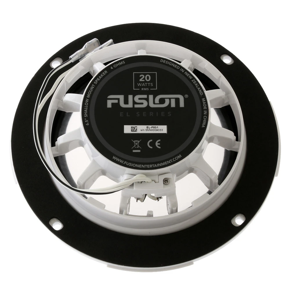Fusion EL Series Shallow Mount Marine Speakers 6.5in 80W White 8 Fusion EL Series Shallow Mount Marine Speakers 6.5in 80W White - Image 8