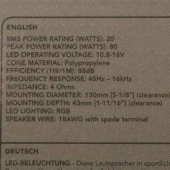 Fusion EL Series Shallow Mount Sport LED Speakers 6.5in 80W -Seasound Electronics Store 117968 5 n
