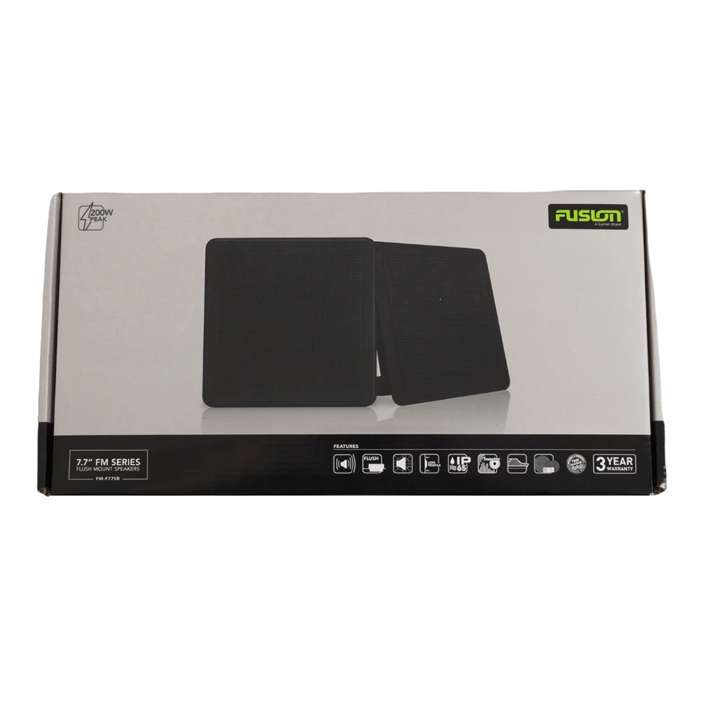 Fusion FM-F77SB Flush Mount Marine Speakers 7.7in 200W Black 1 Fusion FM-F77SB Flush Mount Marine Speakers 7.7in 200W Black