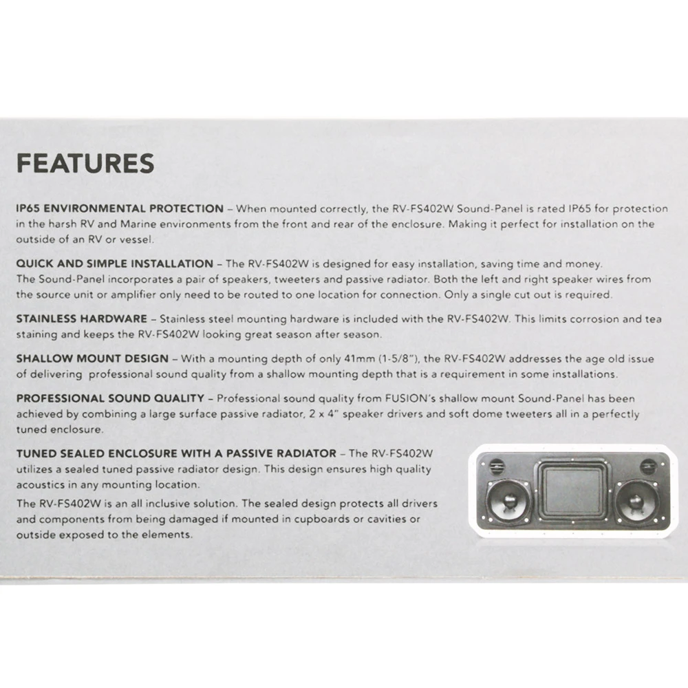 Fusion Sound-Panel All-in-One Shallow Mount Speaker System White 4 Fusion Sound-Panel All-in-One Shallow Mount Speaker System White - Image 4