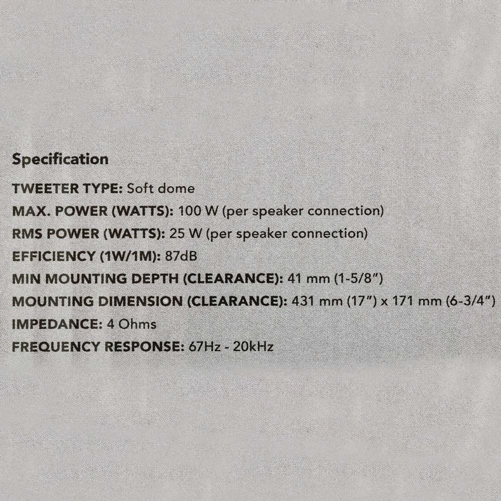 Fusion Sound-Panel All-in-One Shallow Mount Speaker System Black 4 Fusion Sound-Panel All-in-One Shallow Mount Speaker System Black - Image 4