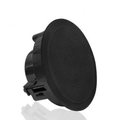 Fusion FM-F77RB Flush Mount Marine Speakers 7.7in 200W Black -Seasound Electronics Store fm f77rb angled right web