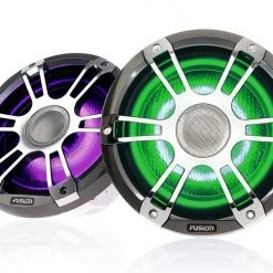Fusion Signature 3 Sports Chrome LED Marine Speakers 8.8in 330W -Seasound Electronics Store sg crgbw spc pair colour 02 88