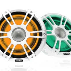 Fusion Signature 3 Sports White LED Marine Speakers 8.8in 330W -Seasound Electronics Store sg crgbw spw pair colour 01 88