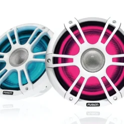 Fusion Signature 3 Sports White LED Marine Speakers 8.8in 330W -Seasound Electronics Store sg crgbw spw pair colour 02 88
