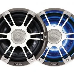 Fusion 2-Way Coaxial Sports Chrome LED Marine Speakers With Regulator 7.7in 280W